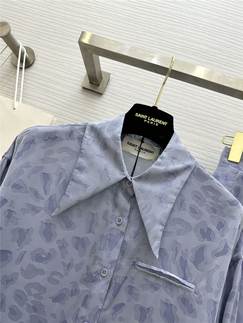 Y51 leopard print tencel shirt + shorts set replica clothing sites