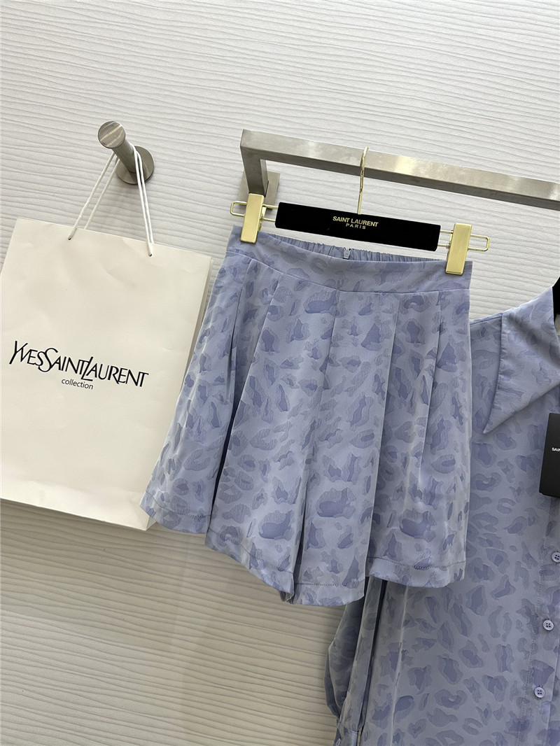 Y51 leopard print tencel shirt + shorts set replica clothing sites