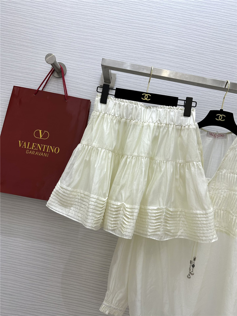 Va1e*ntin0 blouse + a-line skirt set replica clothes
