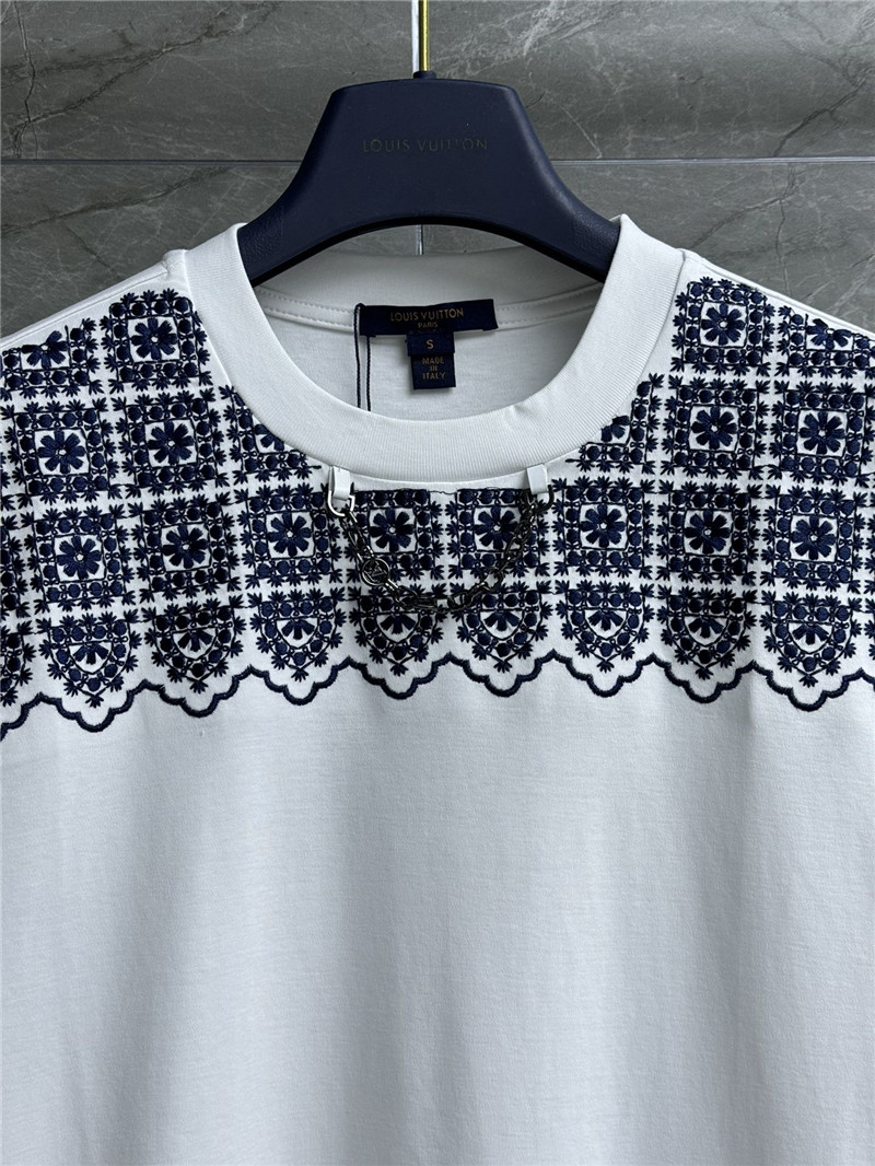 M1um1u floral embroidered cropped t-shirt replica clothing