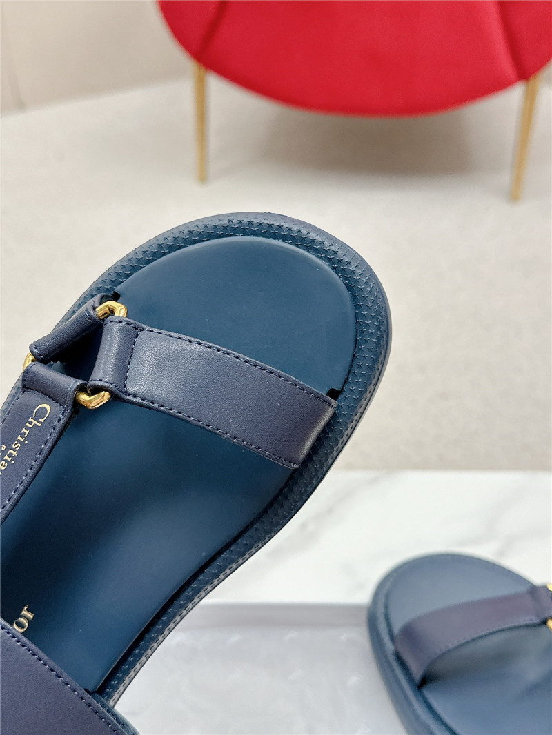 D10r black leather d wave sandals
