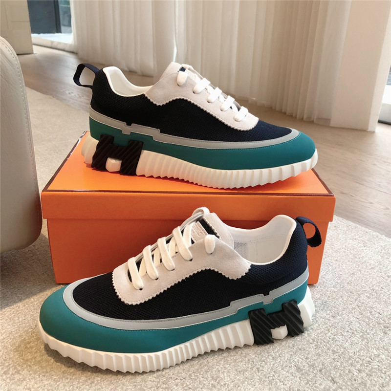 H**me5 tan leather bouncing sneakers sale