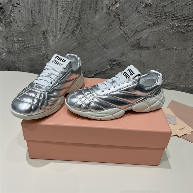 Miu Miu Lace-Up Platform Sneakers