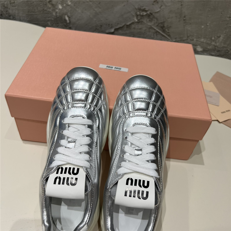 Miu Miu Lace-Up Platform Sneakers