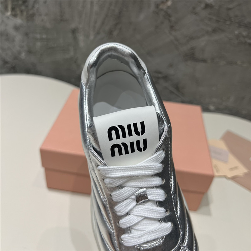 Miu Miu Lace-Up Platform Sneakers