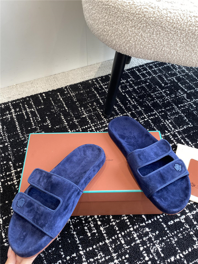 L0r0 P1ana waikiki blue velcro strap sandals