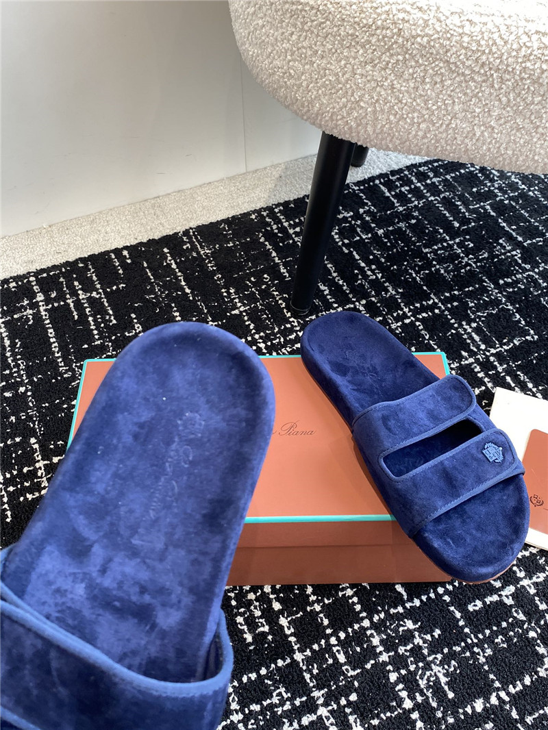 L0r0 P1ana waikiki blue velcro strap sandals