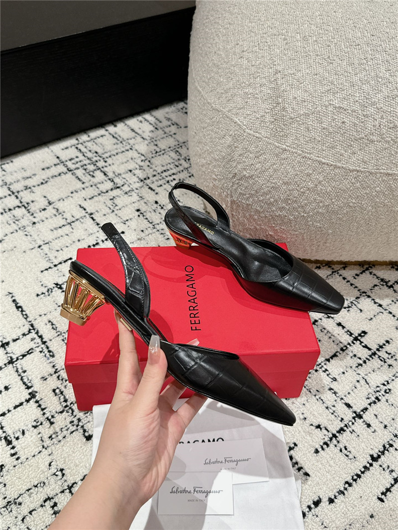 Ferragamo Cage Heel Slingback Pumps for Women