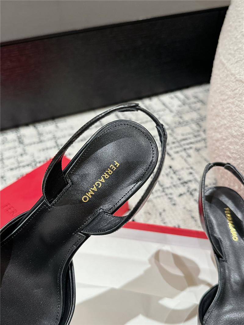 Ferragamo Cage Slingback Leather Pumps