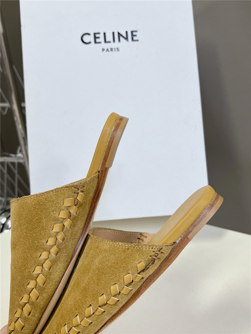 Ce1i*e marlou triomphe mule in suede calfskin