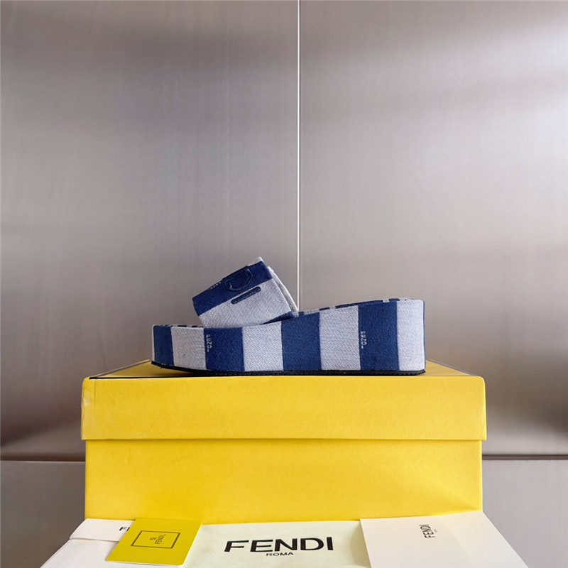 F**di sunshine denim platform sandals