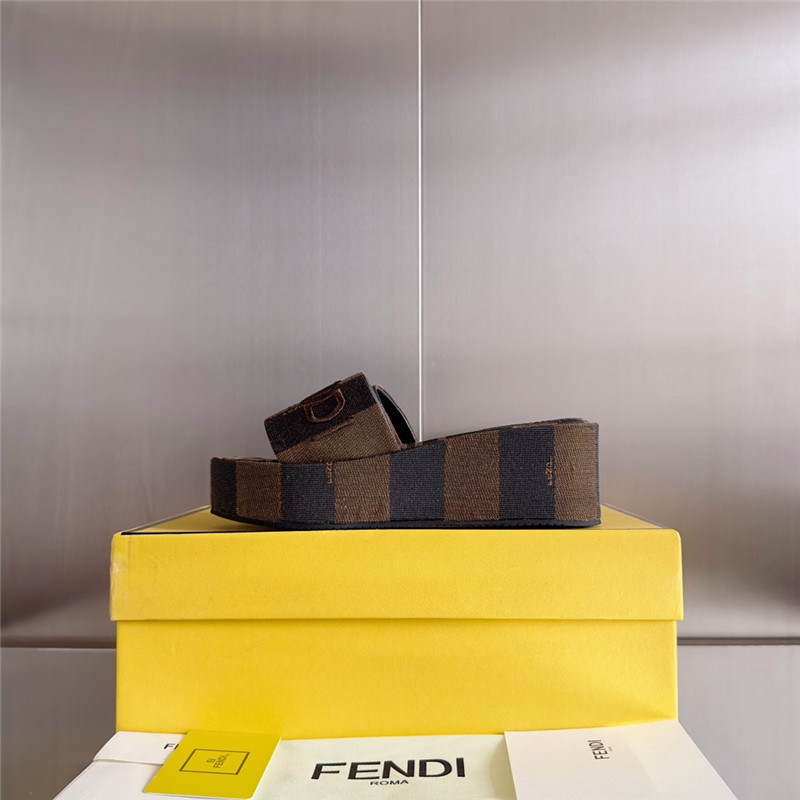 F**di sunshine pequin striped platform sandals