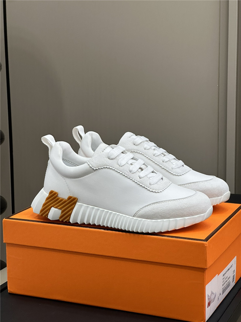 H**me5 white & brown bouncing sneaker women