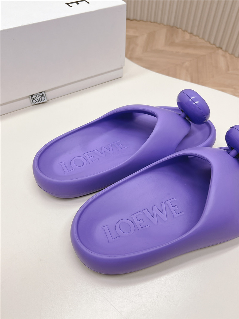 L0ew* bubble thong slide women in purple