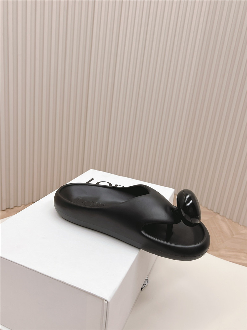 L0ew* bubble thong slide women in black