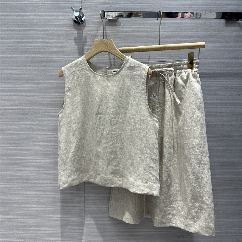 jil sander minimalist cotton and linen suit replica clothing sites