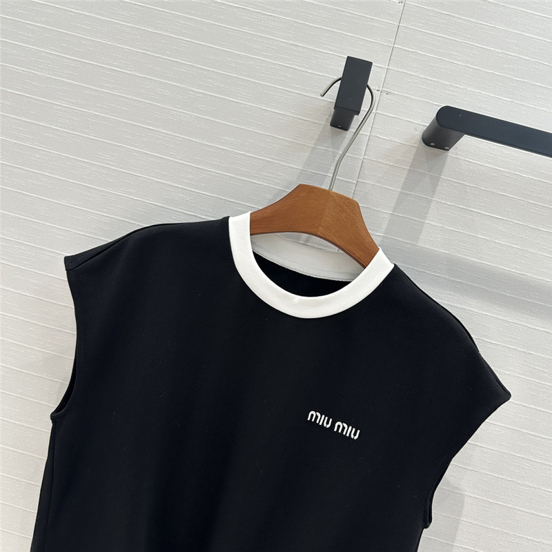 M1um1u strappy short top + big flared skirt replica clothing