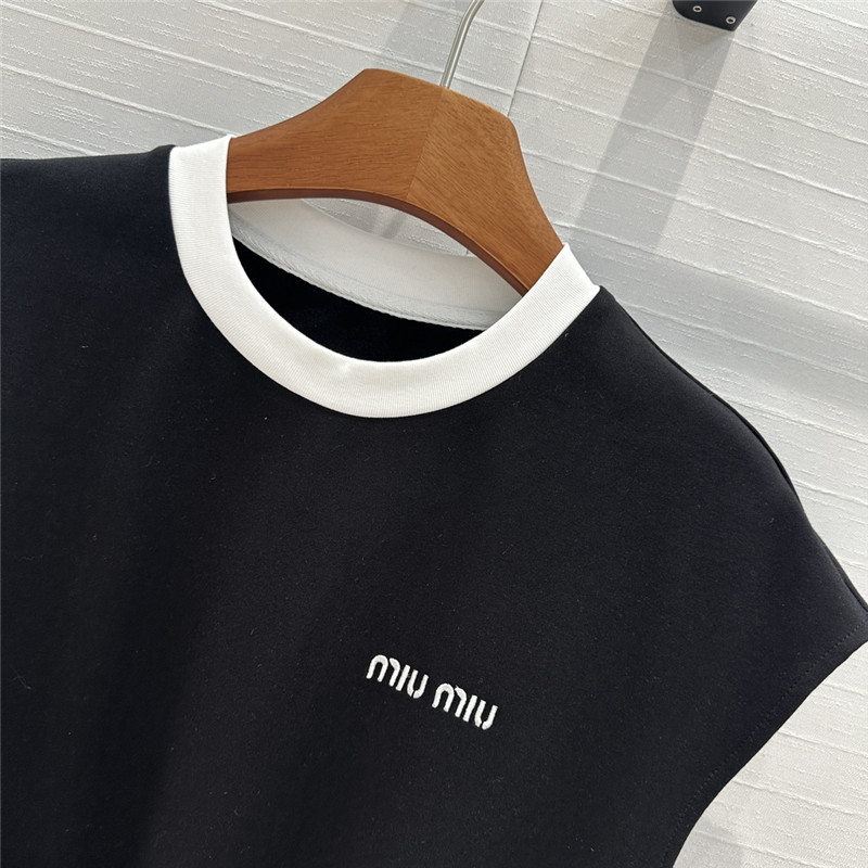 M1um1u strappy short top + big flared skirt replica clothing