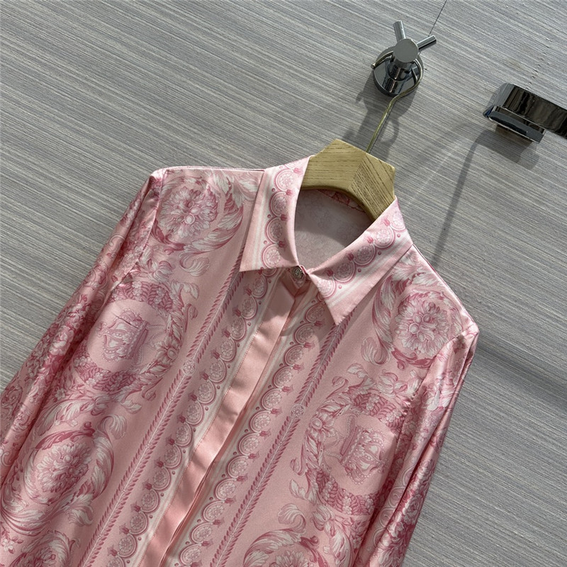 Versace positioning printed silk shirt replica clothing sites