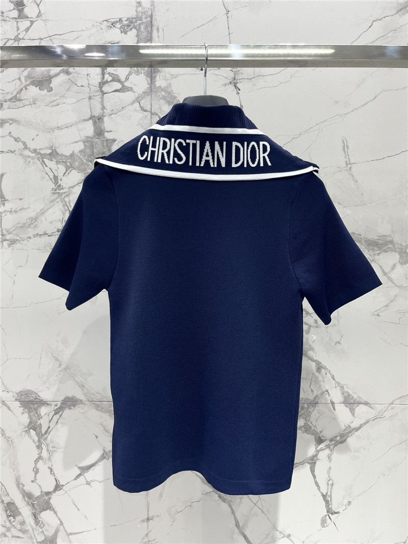 D10r navy collar half zip short sleeve replica designer clothes