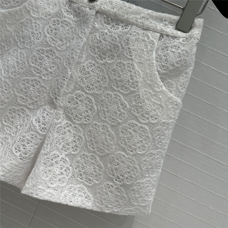 Ch**el double c ribbon waist shorts replica clothing sites