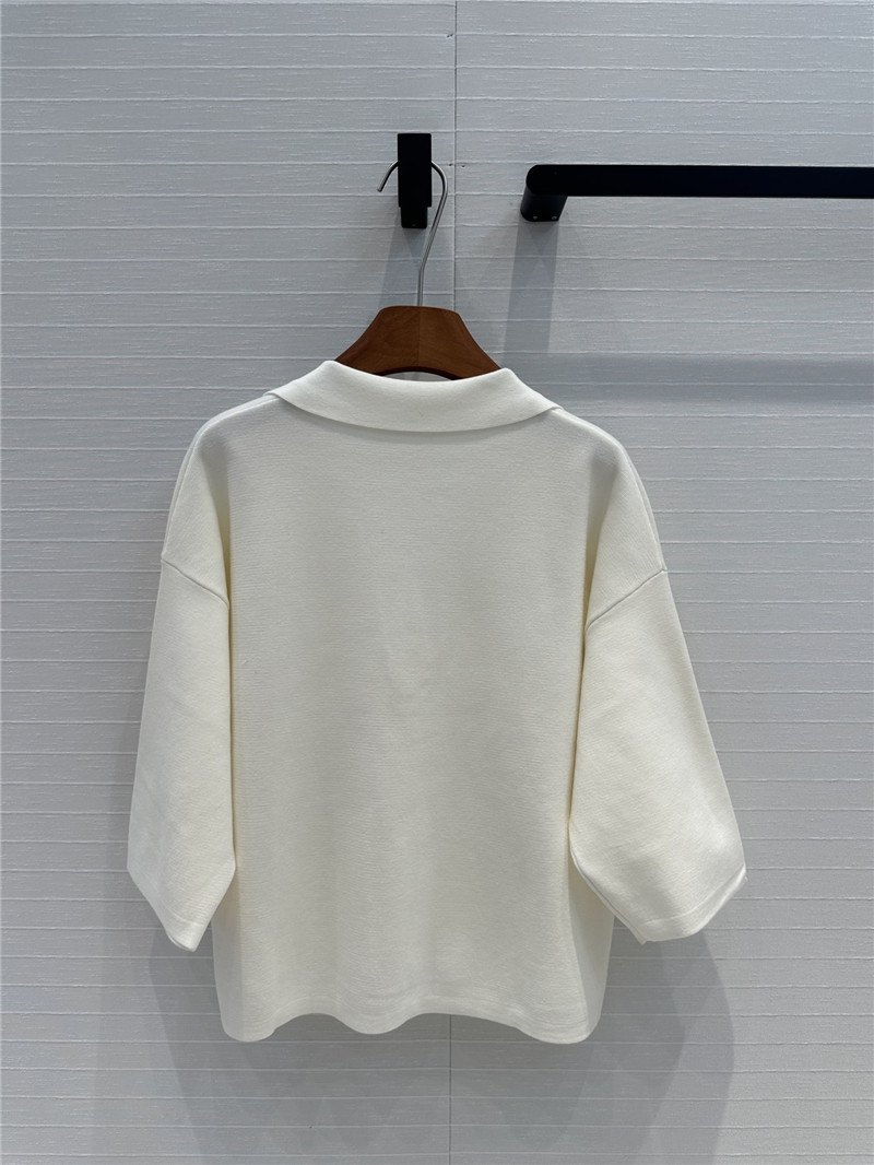 Va1e*ntin0 v-logo virgin wool top white