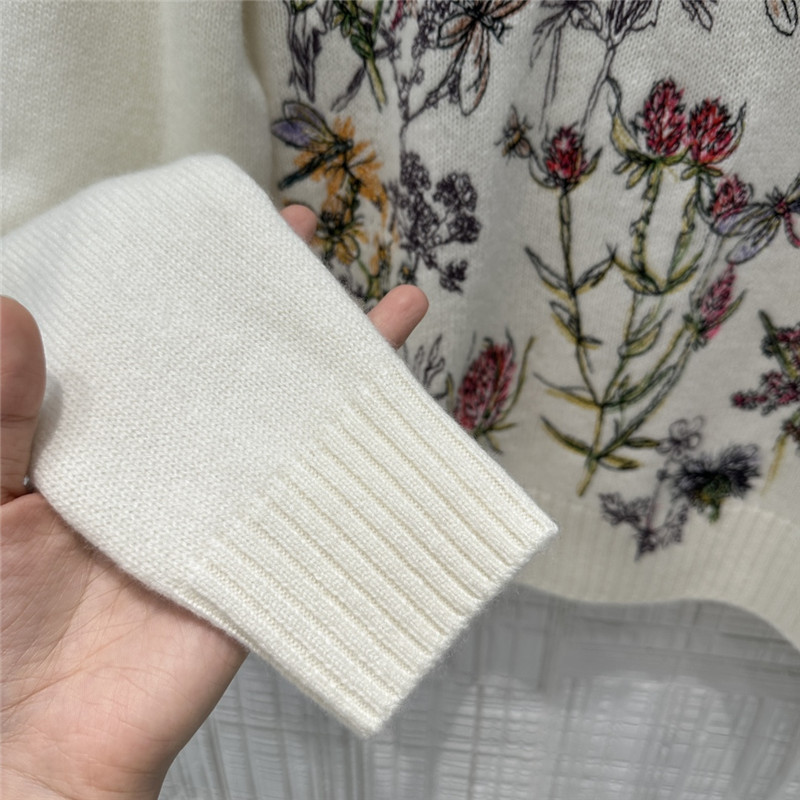 D10r herbarium knit sweater white