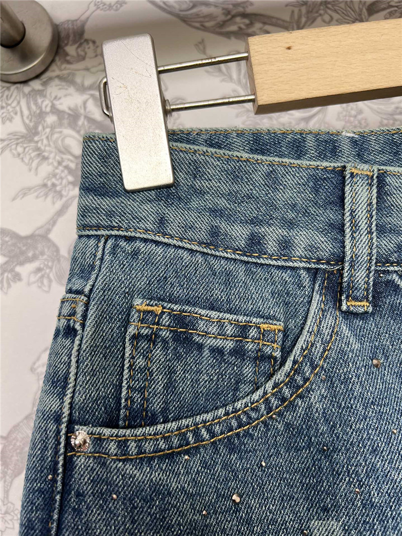 Ch**el new denim shorts replica designer clothes
