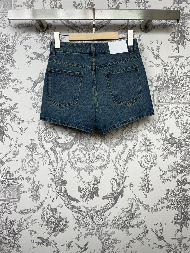 Ch**el new denim shorts replica designer clothes