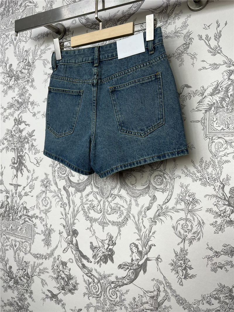 Ch**el new denim shorts replica designer clothes
