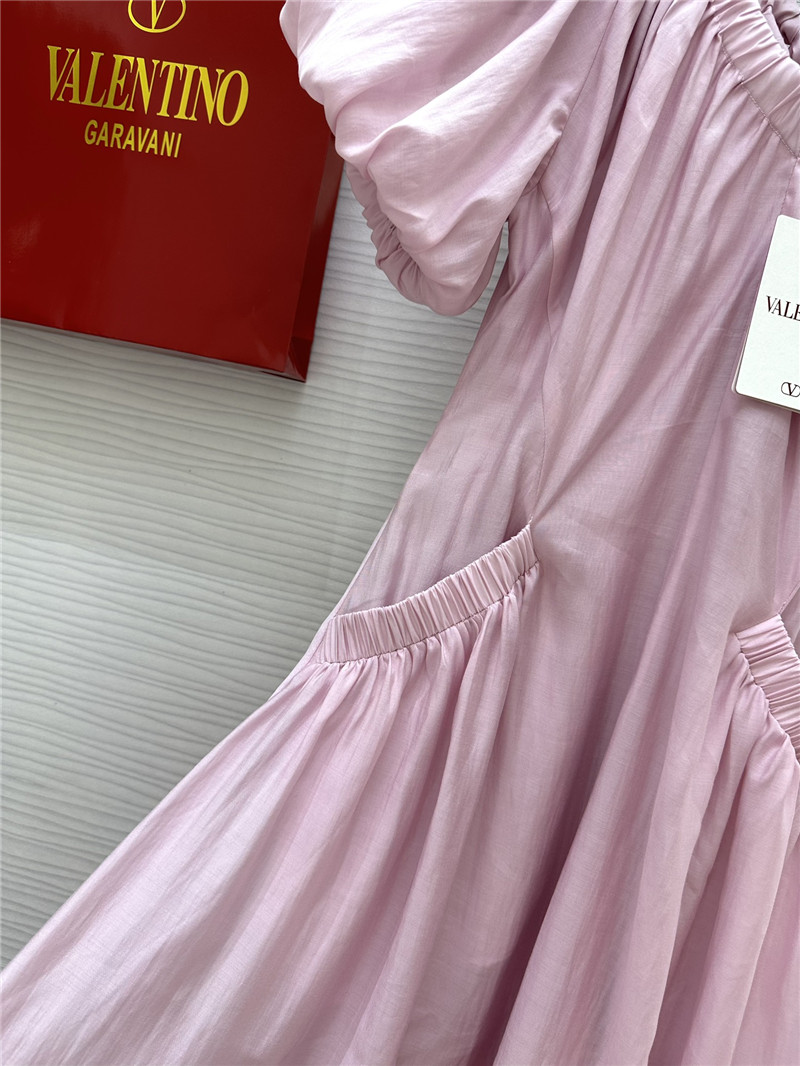 Va1e*ntin0 v neck puff sleeve dress replicas clothes
