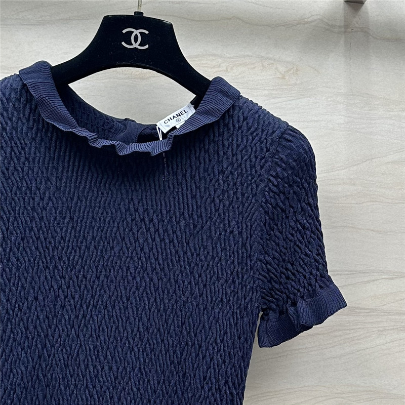 Ch**el woven lace collar small top
