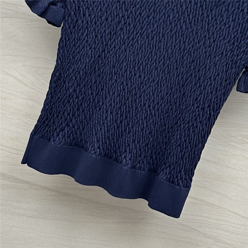 Ch**el woven lace collar small top