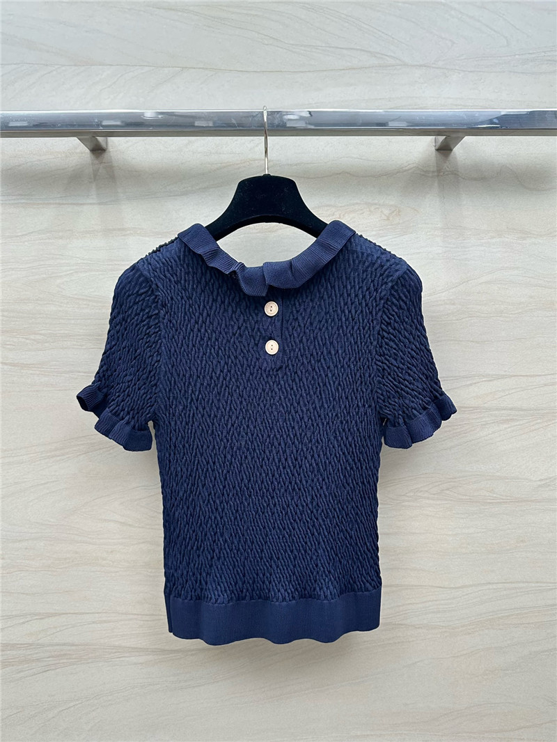 Ch**el woven lace collar small top