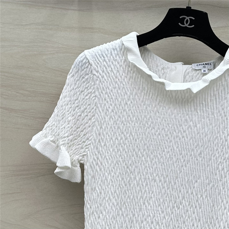 Ch**el woven lace collar small top
