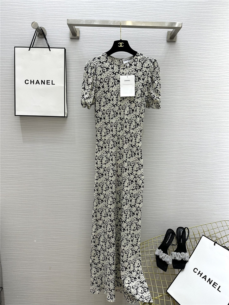 Ch**el puff sleeve dress replica d&g clothing