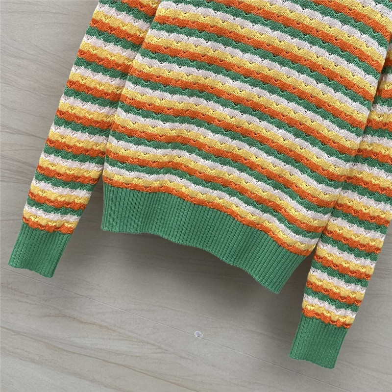 Ch**el striped knit sweater green