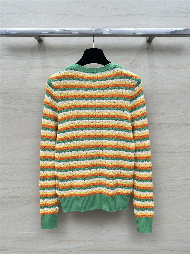 Ch**el striped knit sweater green