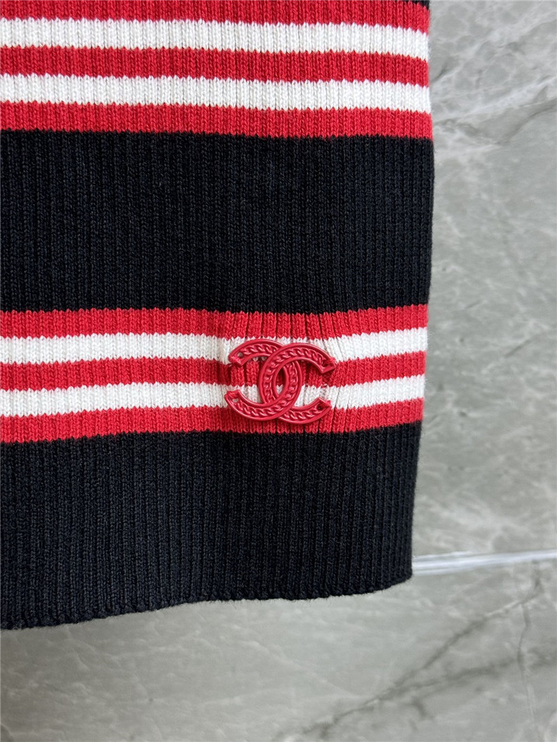 Ch**el contrast striped vest replicas clothes