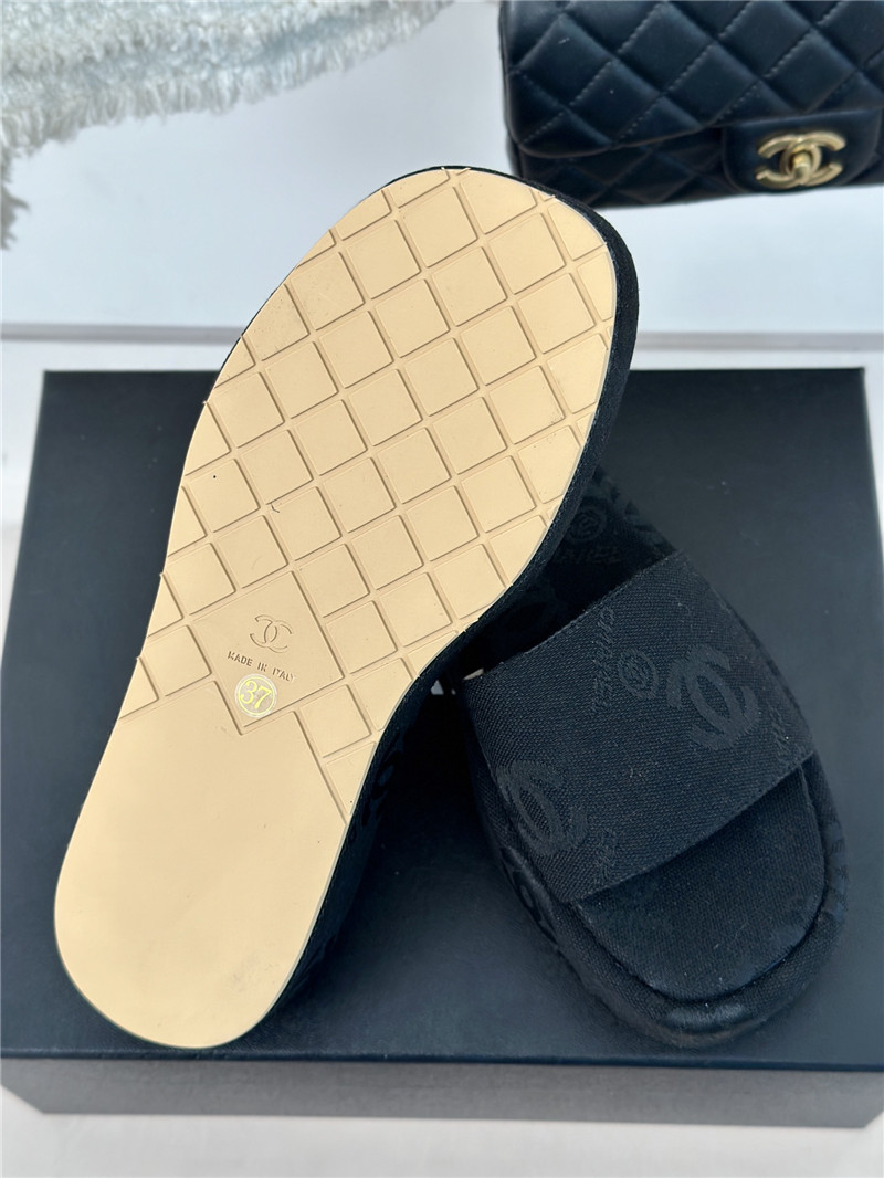 Ch**el platform black women¡¯s slippers