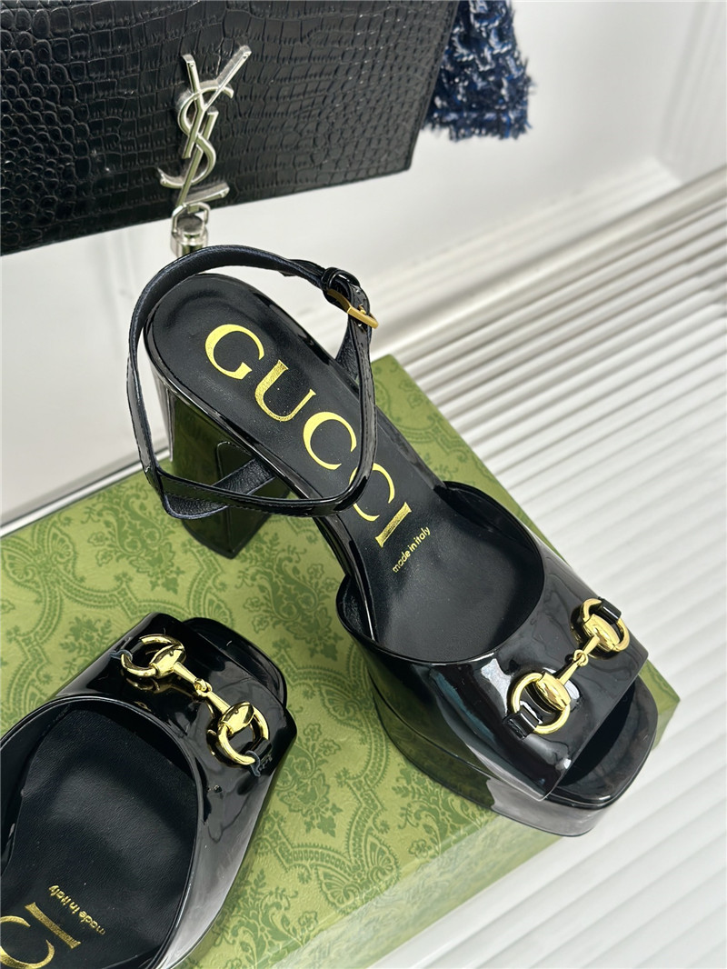 Gvc*1 women’s horsebit black platform sandals