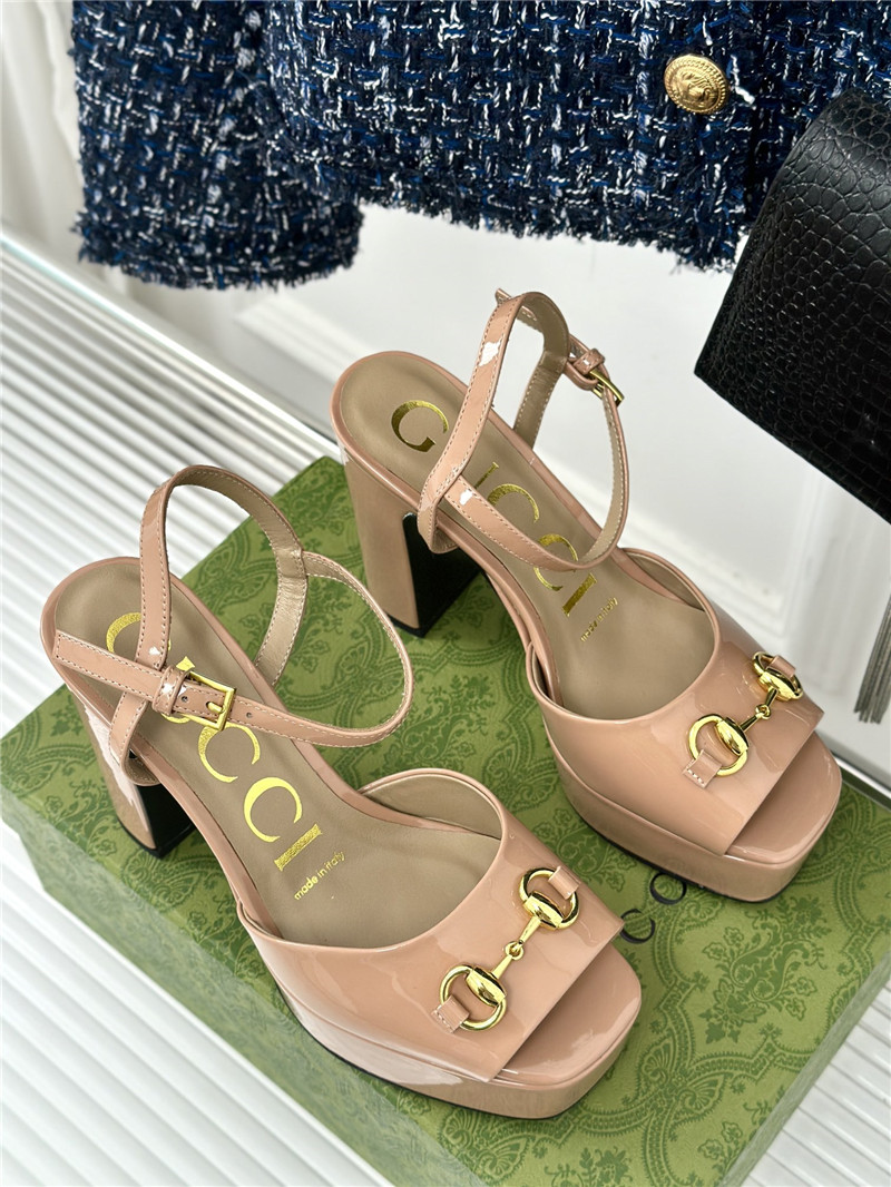 Gvc*1 women’s horsebit pink platform sandals