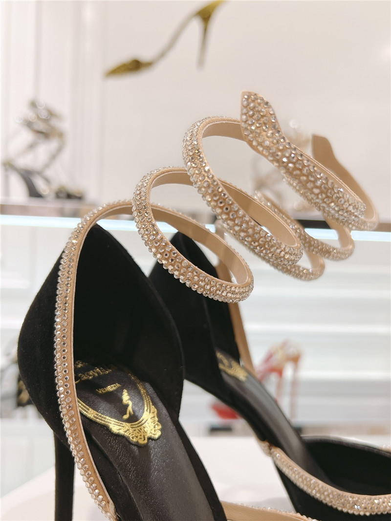René Caovilla Cleo Wraparound Leather Pumps