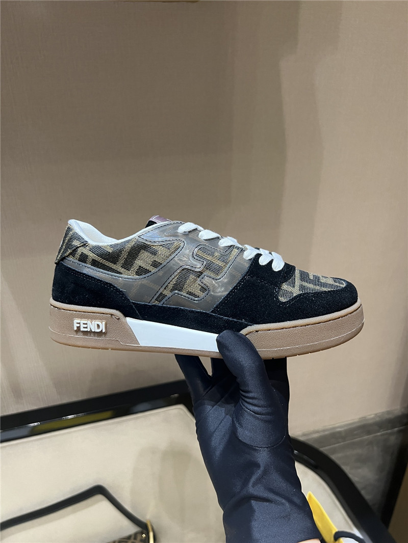 F**di match denim low-top sneakers