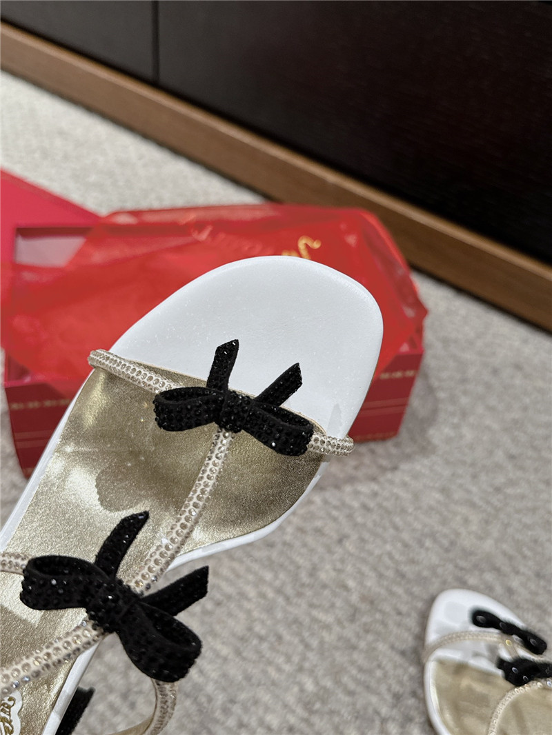 René Caovilla Caterina Black Sandals