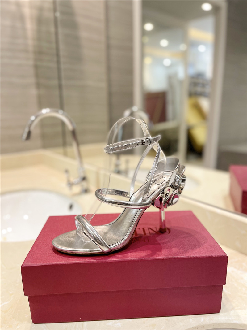 Va1e*ntin0 women’s silver heel sandals