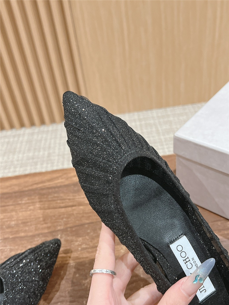 J1m*y Ch00 love mesh flats in black