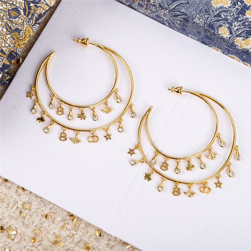 d10r multi-element tassel D1am0nd earrings