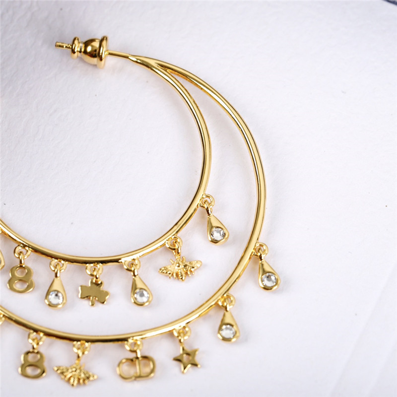 d10r multi-element tassel D1am0nd earrings