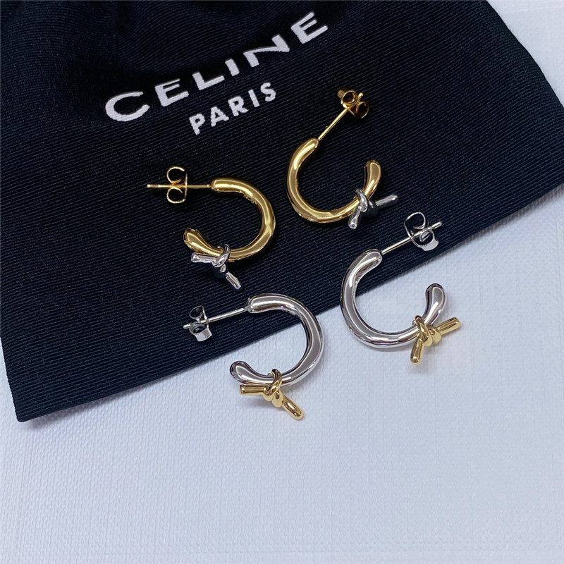 Ce1i*e contrast knotted earrings